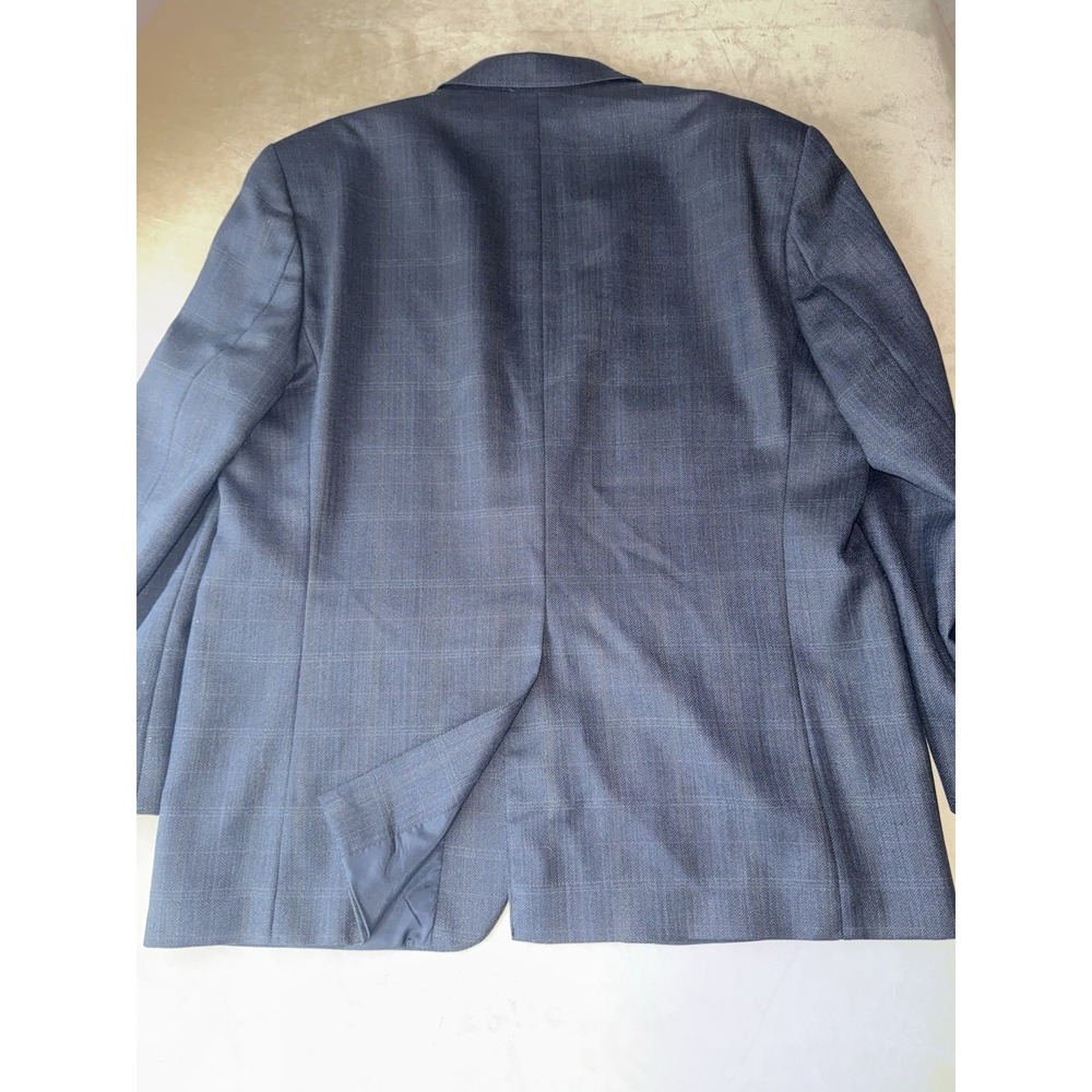 Lauren Ralph Lauren 100% Wool Herringbone Blue Blazer Size 42S - Picture 6 of 16